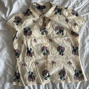 Dangerfield Bride of Frankenstein cotton button up.